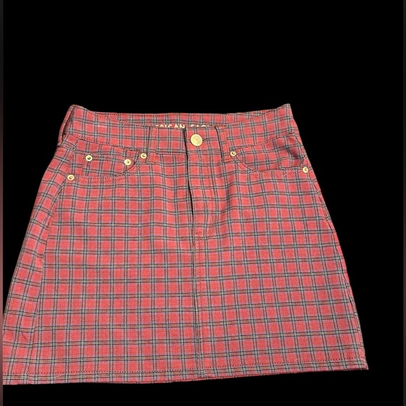 American Eagle Outfitters Dresses & Skirts - American Eagle Outfitters Red and Blue A-Line Mini Skirt